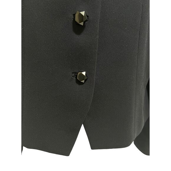 Albert Nipon - Size 10 - Dark Navy Blazer - 3 Geometric Button - Picture 5 of 5